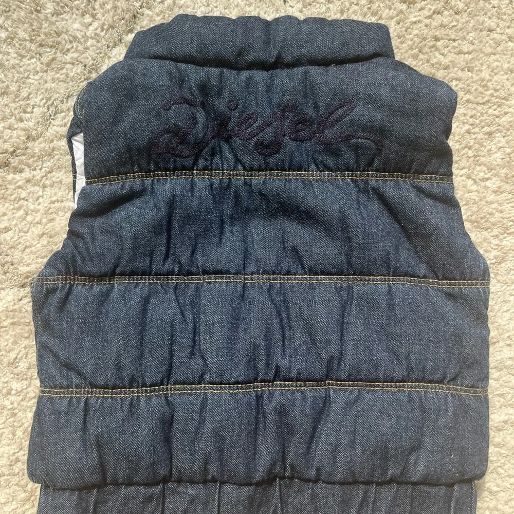 Diesel Kids Denim Puffer Vest